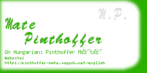 mate pinthoffer business card